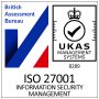 ISO 27001 Certification Badge for Information Security Management